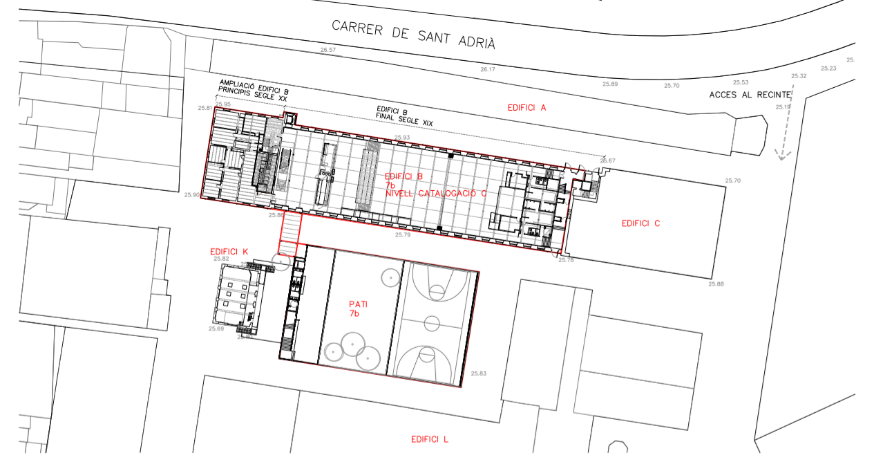 Mapa dels espais del nou institut /FONT: https://contractaciopublica.gencat.cat