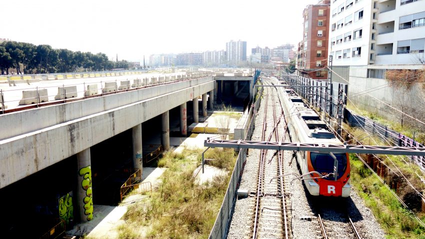 Les obres del Parc Lineal al seu pas per Sant Andreu / DGM