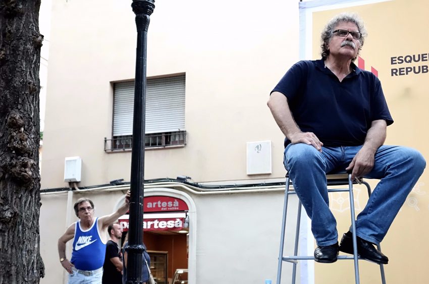 Joan Tardà a la plaça del Comerç de Sant Andreu / DGM