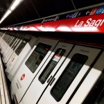 Un metro aturat a l'estació de La Sagrera / DGM