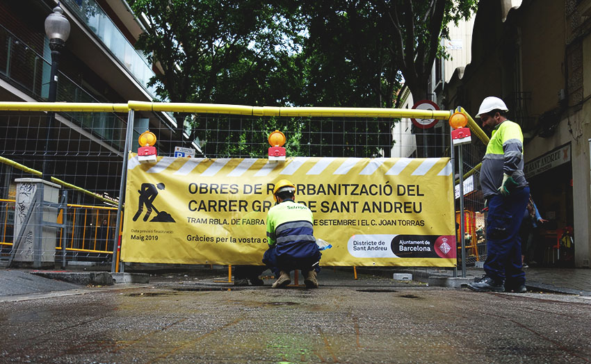 Obres al carrer Gran de Sant Andreu / DGM