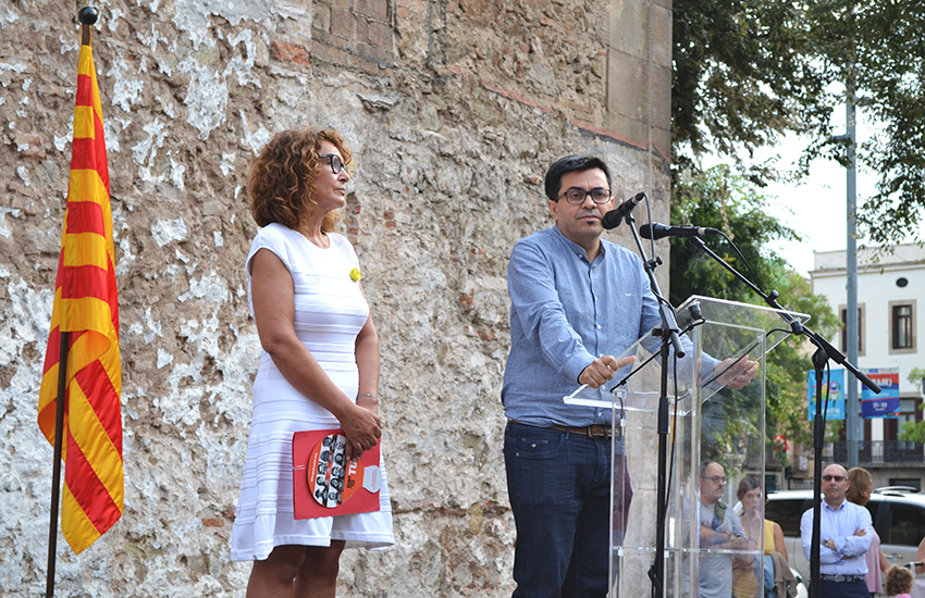 Montse Benedí i Gerardo Pisarello, en el moment del discurs de les autoritats / DGM