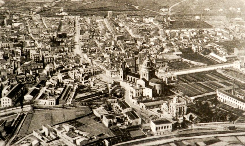 Panorámica de Sant Andreu als anys 30 / Font llibre Sant Andreu de Palomar i la Sagrera. Xavier De la Cruz Sala