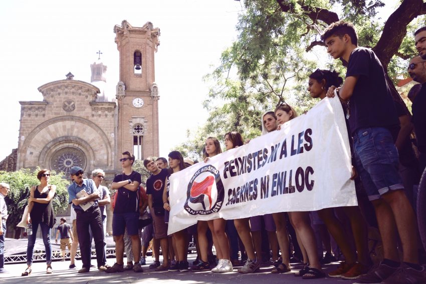 manifestacio antifesixista legionarios sant andreu