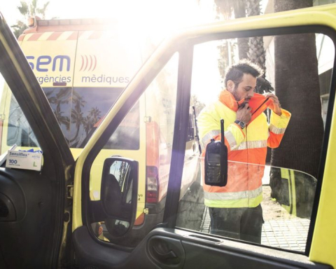 accident, ambulància, sem, incendi